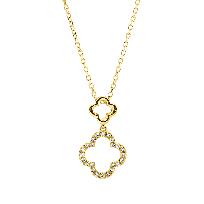 Collier    aus 750/-18 Karat Gelbgold mit 24 Diamanten 0