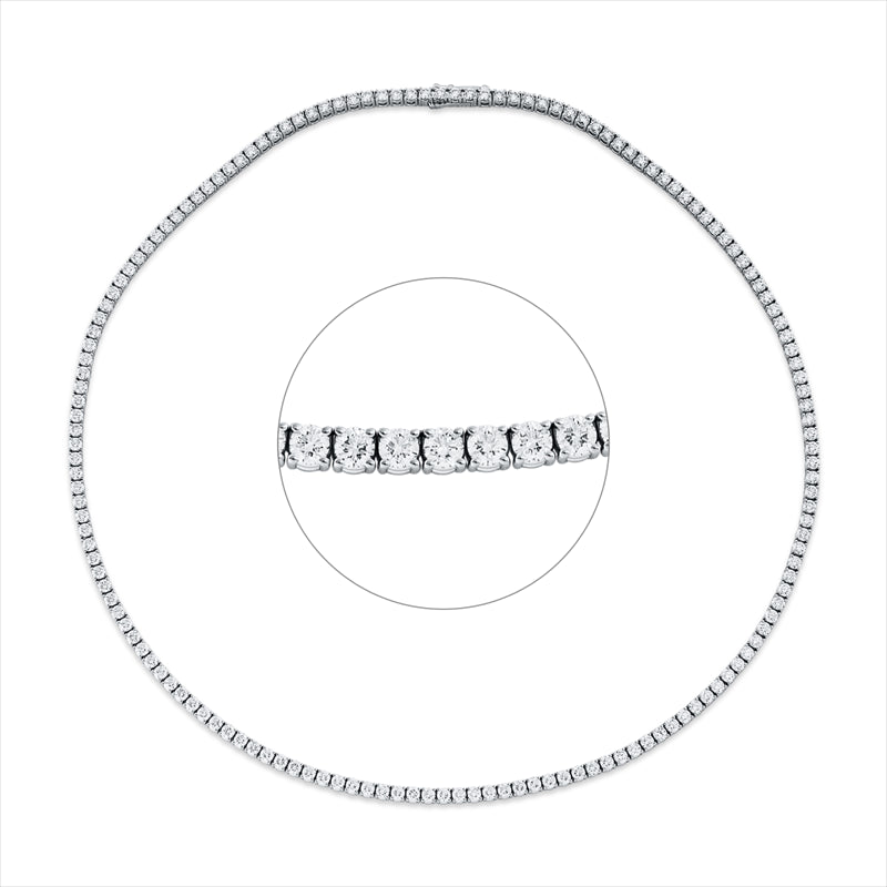 Collier    aus 750/-18 Karat Weißgold mit 154 Diamanten 9