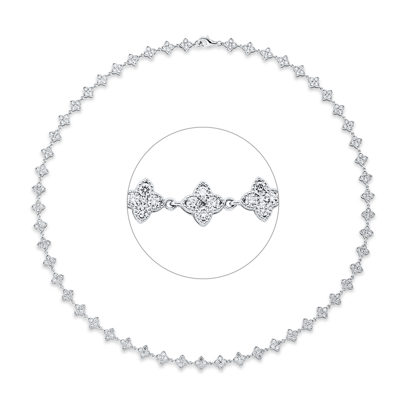 Collier    aus 750/-18 Karat Weißgold mit 265 Diamanten 6