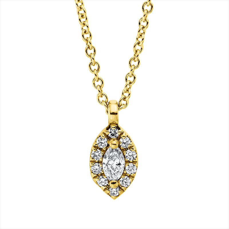 Collier    aus 750/-18 Karat Gelbgold mit 11 Diamanten 0
