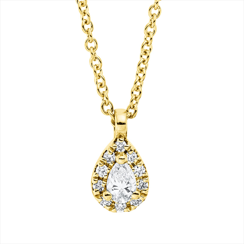 Collier    aus 750/-18 Karat Gelbgold mit 11 Diamanten 0