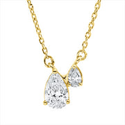Collier    aus 750/-18 Karat Gelbgold mit 2 Diamanten 0