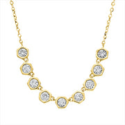 Collier    aus 750/-18 Karat Gelbgold mit 9 Diamanten 0