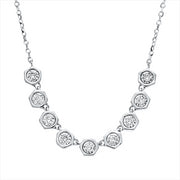 Collier    aus 750/-18 Karat Weißgold mit 9 Diamanten 0