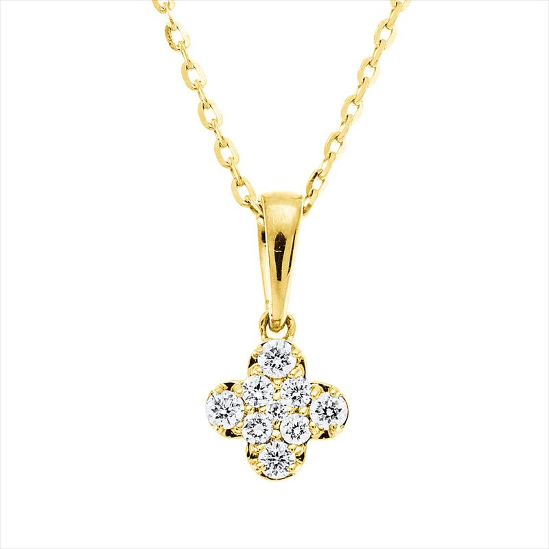 Collier    aus 750/-18 Karat Gelbgold mit 9 Diamanten 0