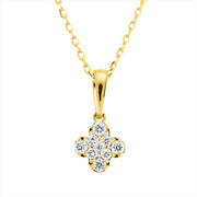 Collier    aus 750/-18 Karat Gelbgold mit 9 Diamanten 0
