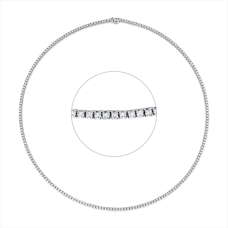 Collier    aus 750/-18 Karat Weißgold mit 217 Diamanten 3