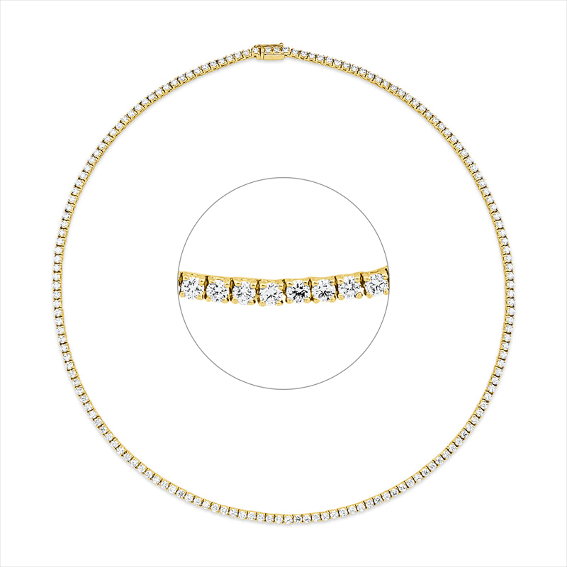 Collier    aus 750/-18 Karat Gelbgold mit 161 Diamanten 6