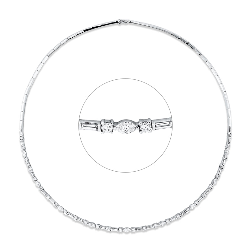 Collier    aus 750/-18 Karat Weißgold mit 57 Diamanten 3