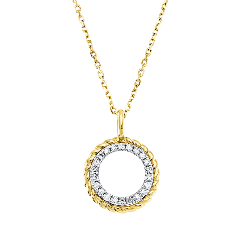 Collier    aus 585/-14 Karat Gelbgold mit 22 Diamanten 0