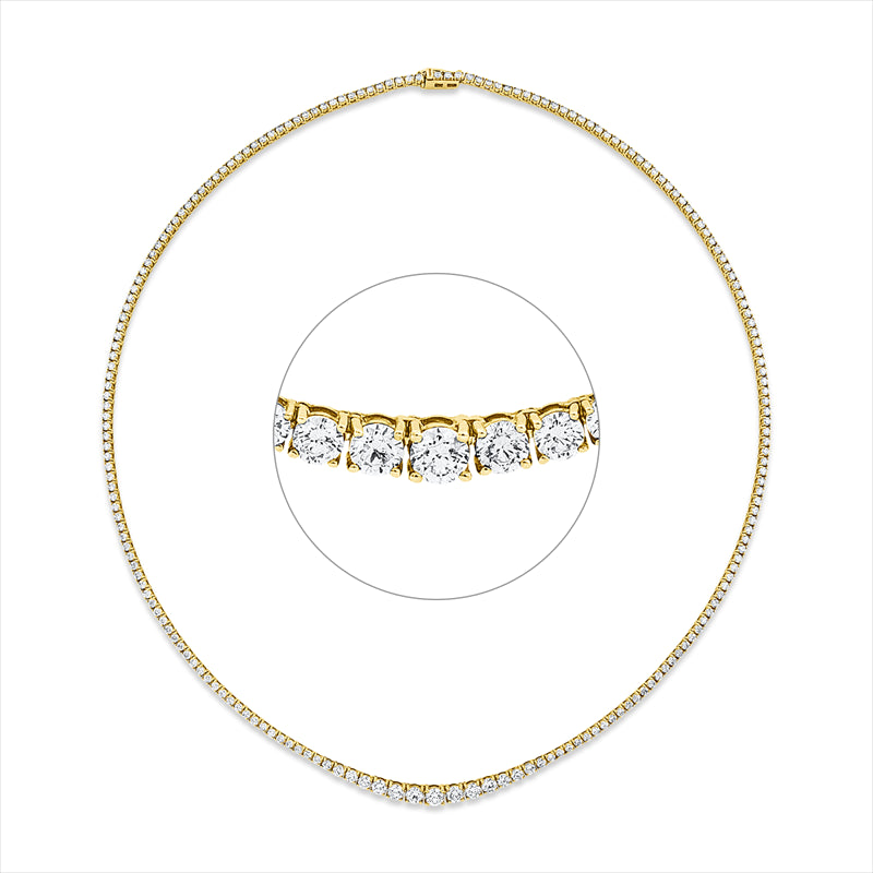 Collier    aus 750/-18 Karat Gelbgold mit 201 Diamanten 5