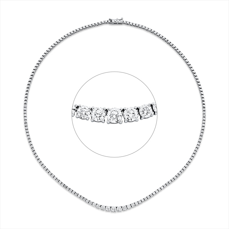Collier    aus 750/-18 Karat Weißgold mit 87 Diamanten 4