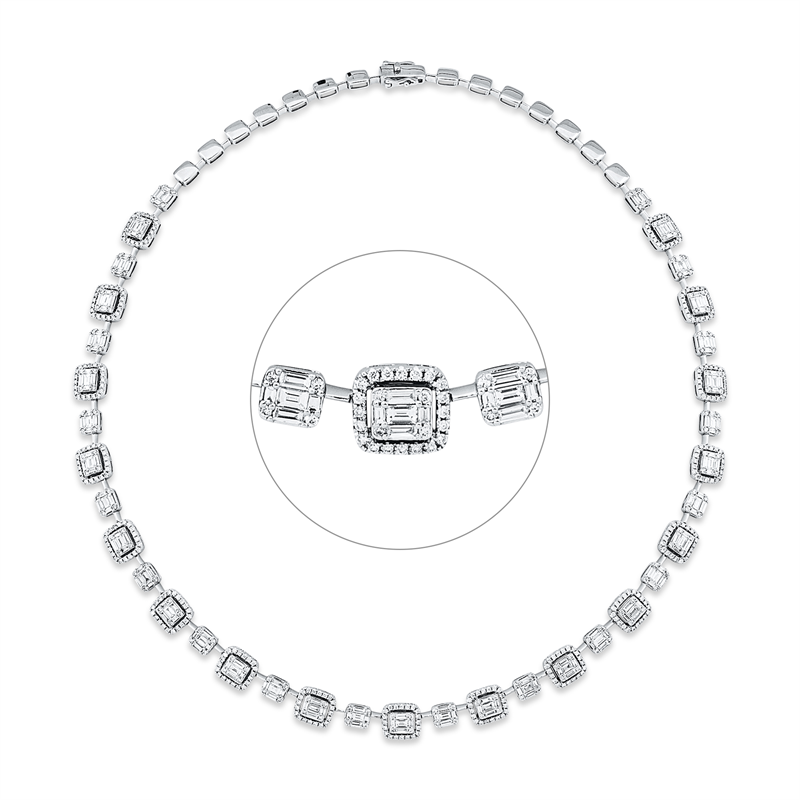 Collier    aus 750/-18 Karat Weißgold mit 655 Diamanten 5