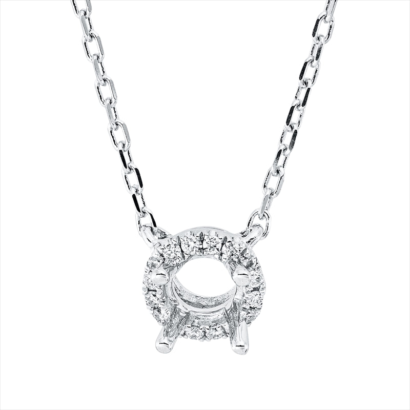 Collier    aus 750/-18 Karat Weißgold mit 16 Diamanten 0