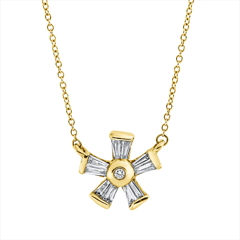 Collier    aus 750/-18 Karat Gelbgold mit 11 Diamanten 0