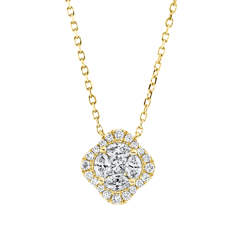 Collier    aus 750/-18 Karat Gelbgold mit 25 Diamanten 0