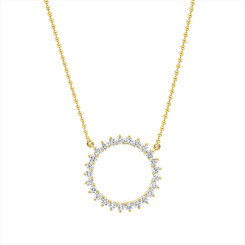 Collier    aus 750/-18 Karat Gelbgold mit 25 Diamanten 0