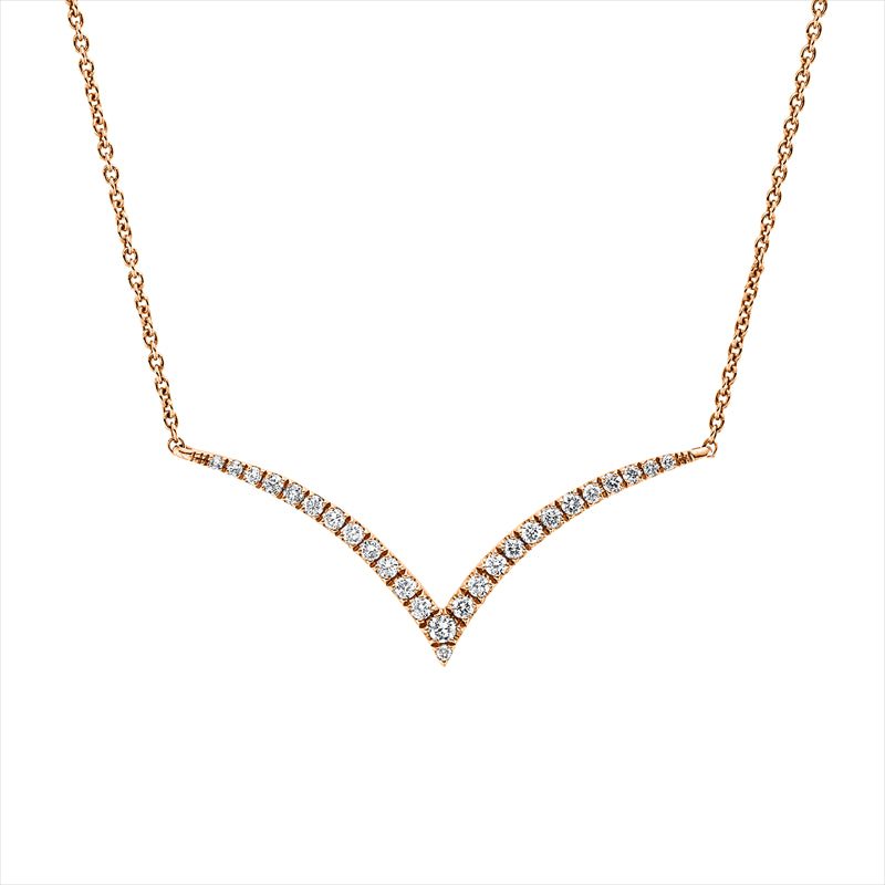 Collier    aus 750/-18 Karat Rotgold mit 26 Diamanten 0
