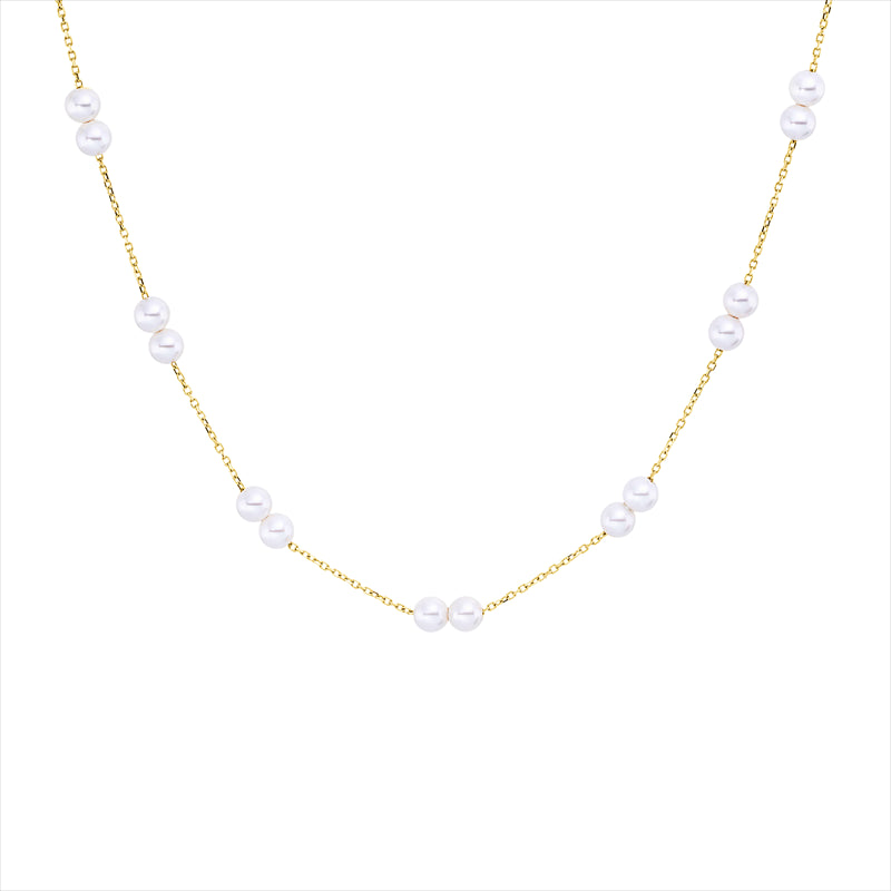 Collier   mit Süßwasserperle aus 750/-18 Karat Gelbgold  