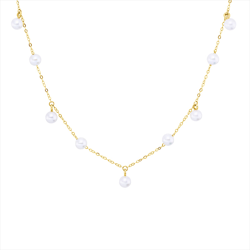 Collier   mit Süßwasserperle aus 750/-18 Karat Gelbgold  