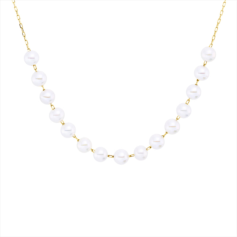 Collier   mit Süßwasserperle aus 750/-18 Karat Gelbgold  