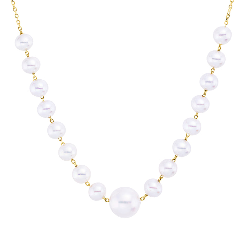 Collier   mit Süßwasserperle aus 750/-18 Karat Gelbgold  