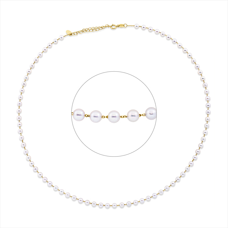 Collier   mit Süßwasserperle aus 750/-18 Karat Gelbgold  