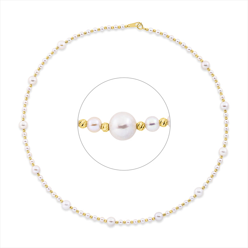 Collier   mit Süßwasserperle aus 750/-18 Karat Gelbgold  