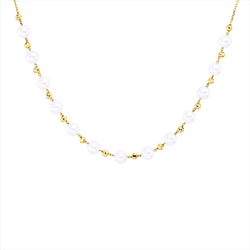 Collier   mit Süßwasserperle aus 750/-18 Karat Gelbgold  