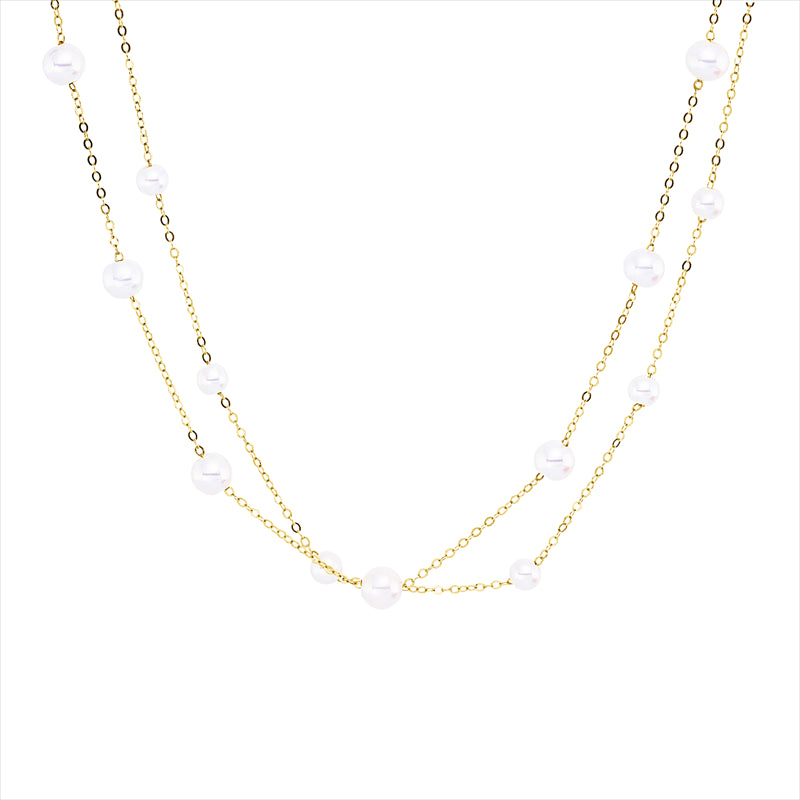 Collier   mit Süßwasserperle aus 750/-18 Karat Gelbgold  