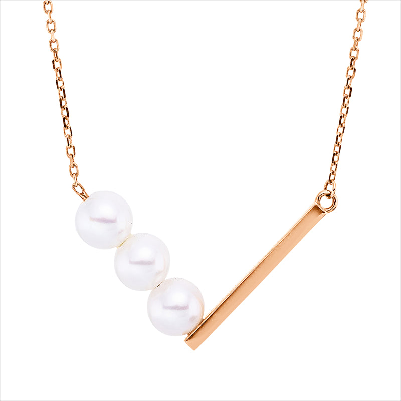 Collier   mit Süßwasserperle aus 750/-18 Karat Rotgold  