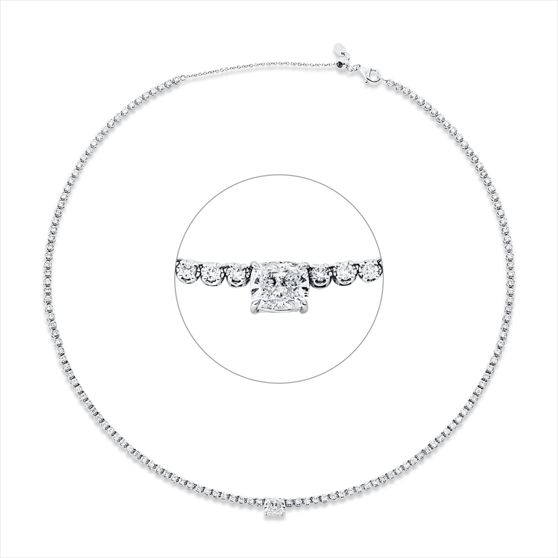 Collier    aus 750/-18 Karat Weißgold mit 137 Diamanten 3