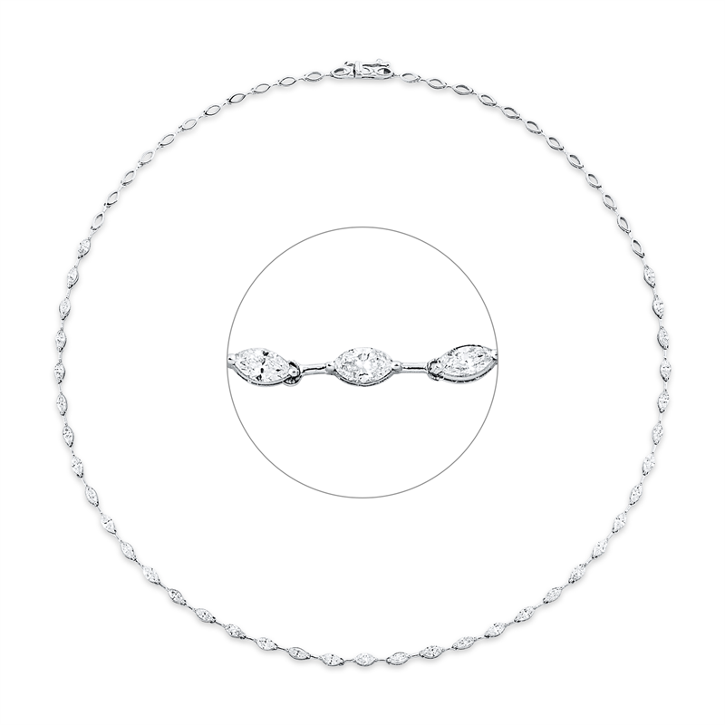 Collier    aus 750/-18 Karat Weißgold mit 36 Diamanten 3