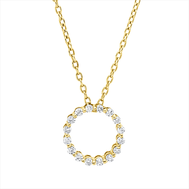 Collier    aus 750/-18 Karat Gelbgold mit 16 Diamanten 0
