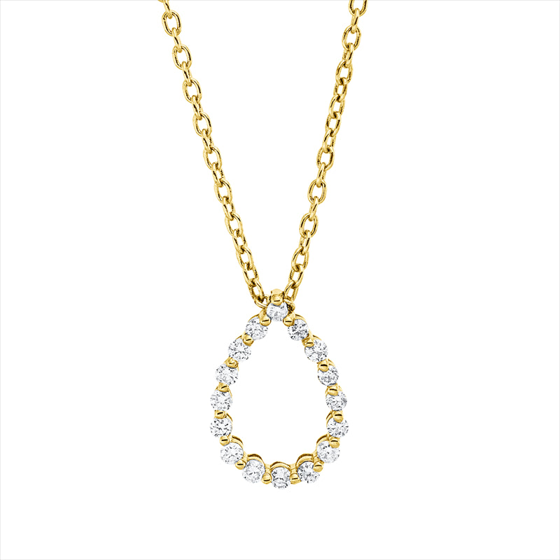 Collier    aus 750/-18 Karat Gelbgold mit 16 Diamanten 0
