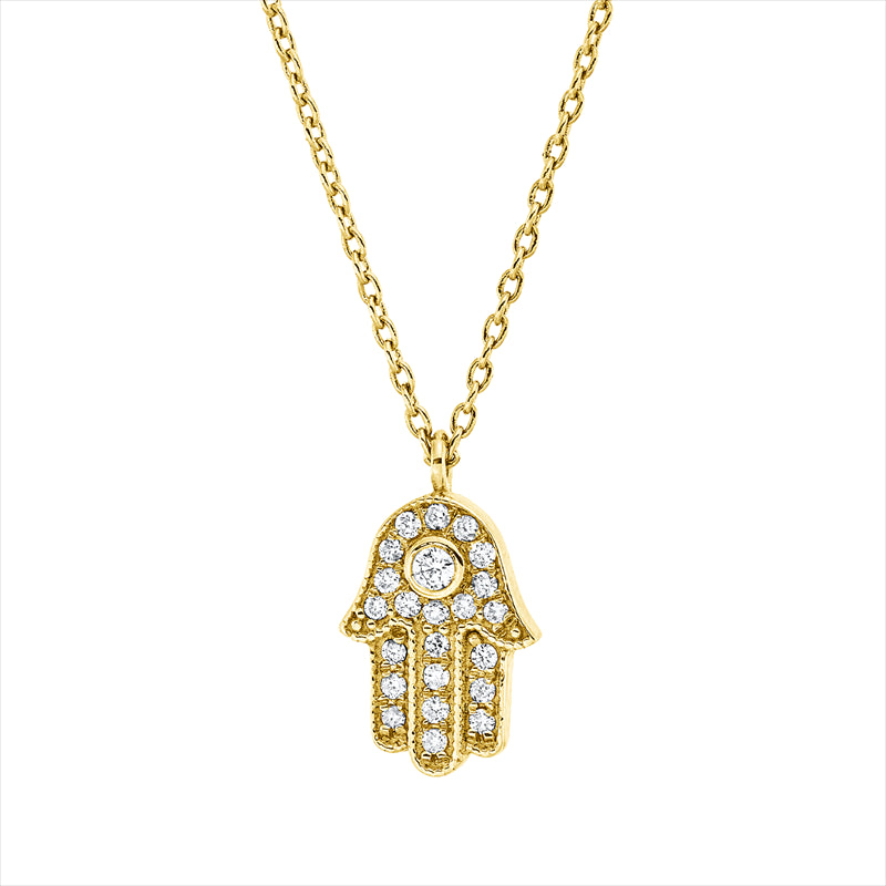 Collier    aus 750/-18 Karat Gelbgold mit 23 Diamanten 0