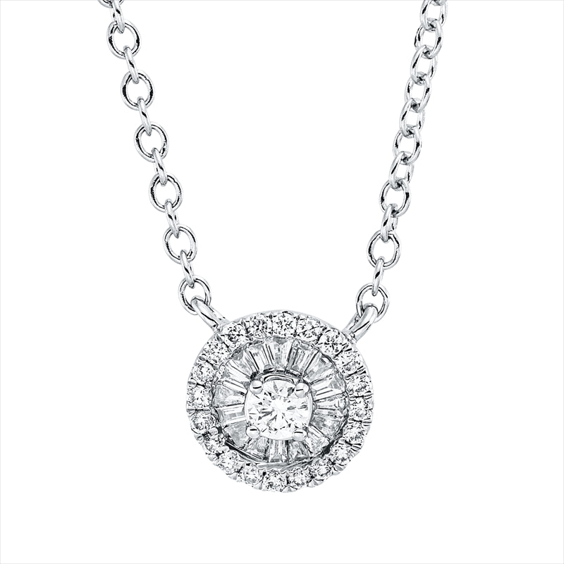 Collier    aus 750/-18 Karat Weißgold mit 37 Diamanten 0