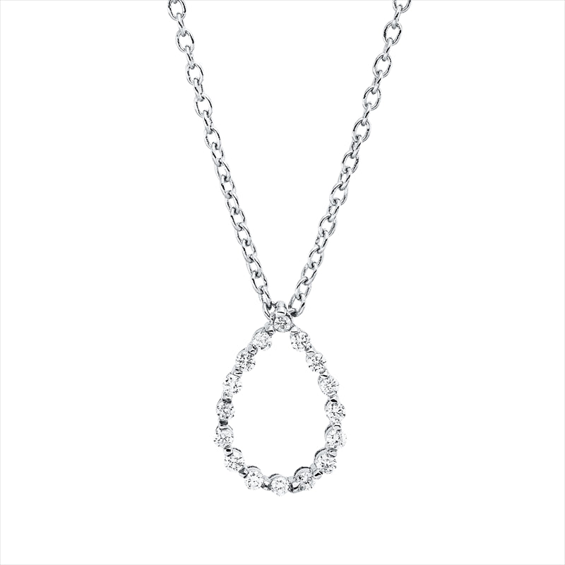 Collier    aus 750/-18 Karat Weißgold mit 16 Diamanten 0