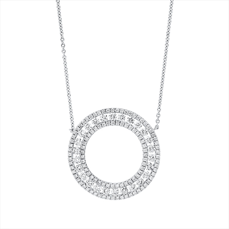 Collier    aus 750/-18 Karat Weißgold mit 130 Diamanten 1
