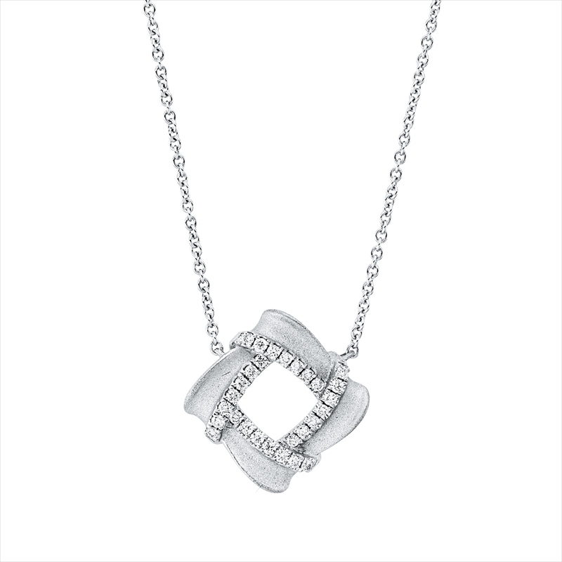 Collier    aus 750/-18 Karat Weißgold mit 28 Diamanten 0