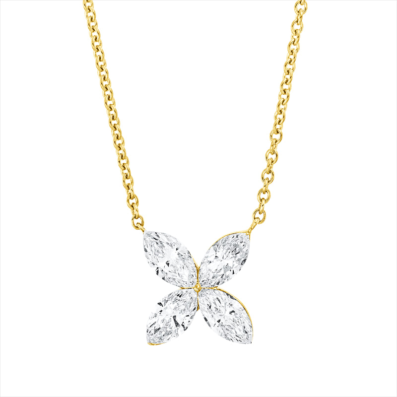 Collier    aus 750/-18 Karat Gelbgold mit 4 Diamanten 1