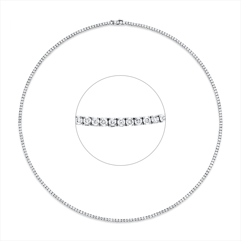 Collier    aus 750/-18 Karat Weißgold mit 220 Diamanten 5