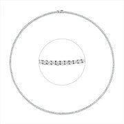 Collier    aus 750/-18 Karat Weißgold mit 220 Diamanten 5