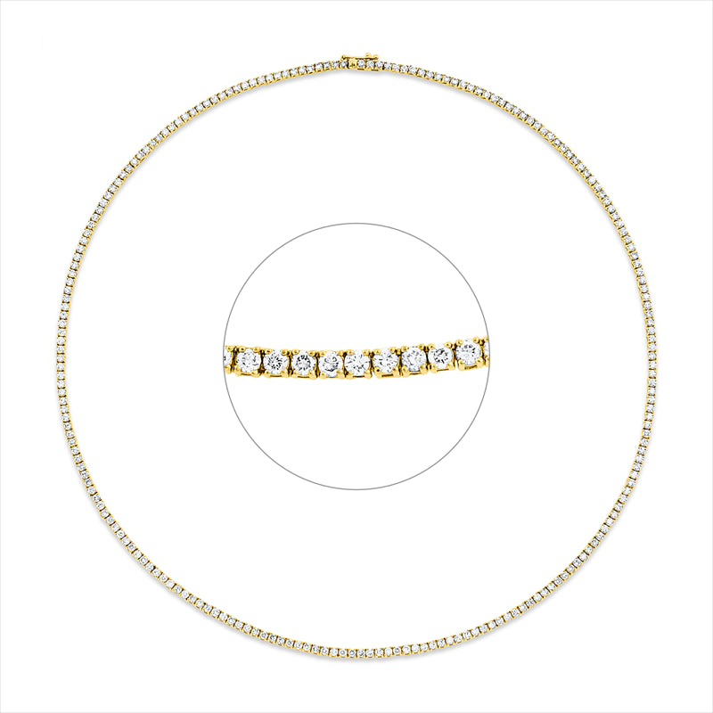 Collier    aus 750/-18 Karat Gelbgold mit 213 Diamanten 6