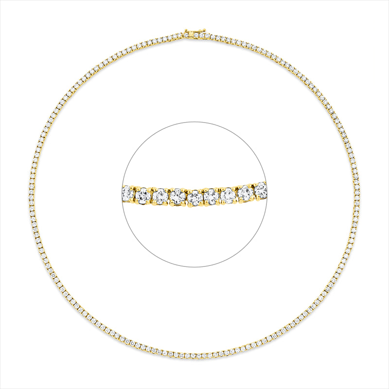 Collier    aus 750/-18 Karat Gelbgold mit 185 Diamanten 7