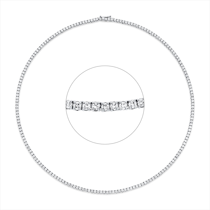 Collier    aus 750/-18 Karat Weißgold mit 185 Diamanten 7