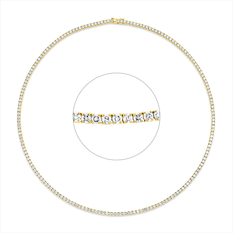 Collier    aus 750/-18 Karat Gelbgold mit 181 Diamanten 9