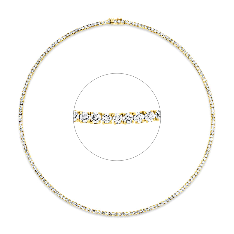 Collier    aus 750/-18 Karat Gelbgold mit 175 Diamanten 10