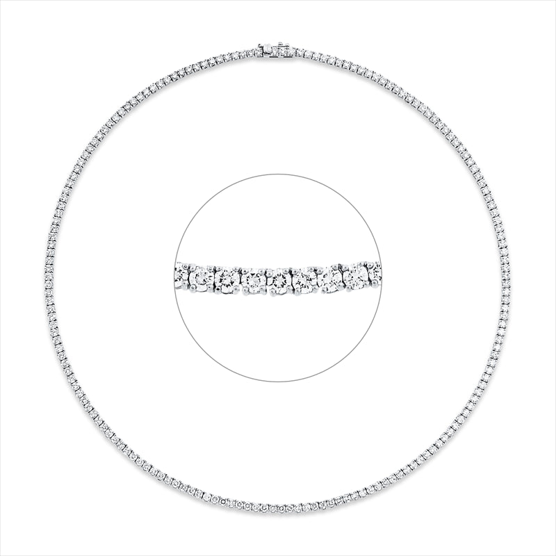 Collier    aus 750/-18 Karat Weißgold mit 170 Diamanten 10