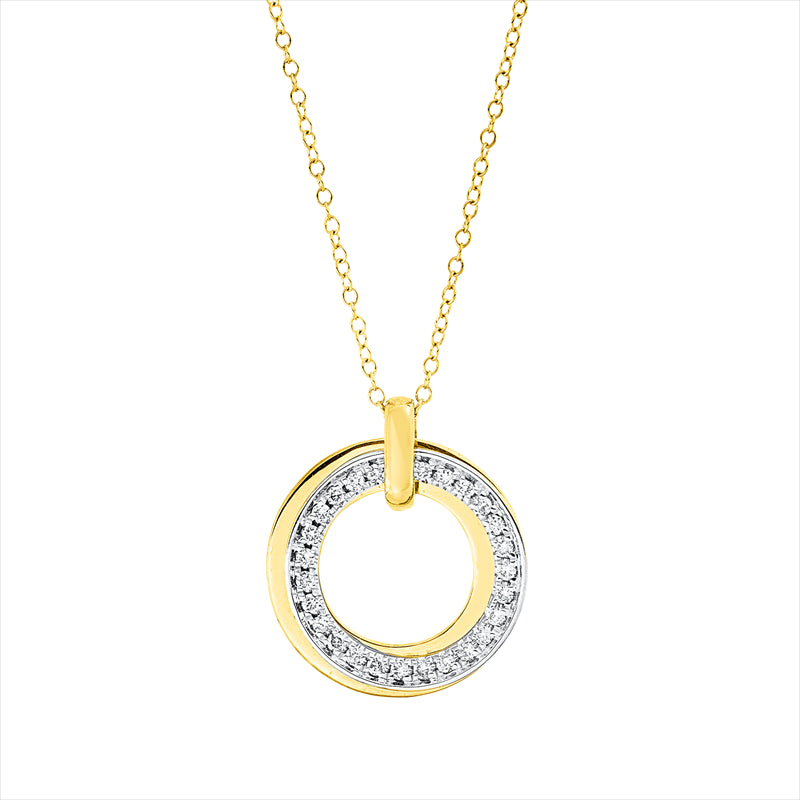 Collier    aus 750/-18 Karat Gelbgold / Weißgold mit 26 Diamanten 0